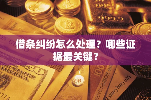 北京借条纠纷怎么处理？哪些证据最关键？