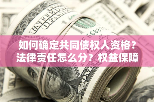 北京如何确定共同债权人资格？法律责任怎么分？权益保障技巧揭秘！