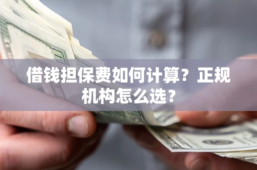 北京借钱担保费如何计算？正规机构怎么选？