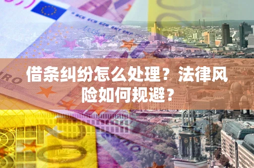 北京借条纠纷怎么处理？法律风险如何规避？