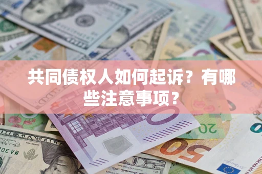 北京共同债权人如何起诉？有哪些注意事项？