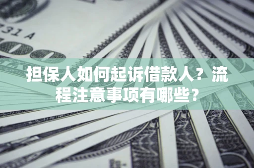 北京担保人如何起诉借款人？流程注意事项有哪些？